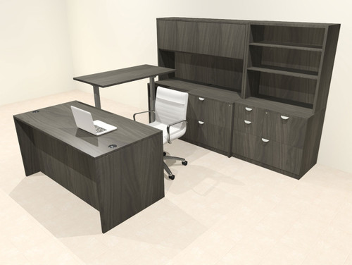 6pcs U Shaped 60"w X 102"d Modern Executive Office Desk, #OT-SUS-UH55