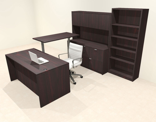 6pcs U Shaped 60"w X 102"d Modern Executive Office Desk, #OT-SUS-UH73