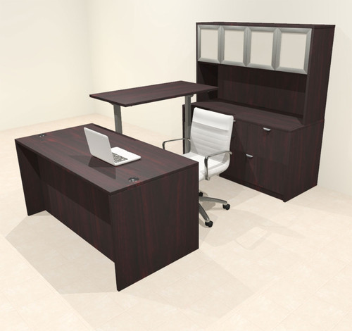 5pcs U Shaped 60"w X 102"d Modern Executive Office Desk, #OT-SUS-UH88
