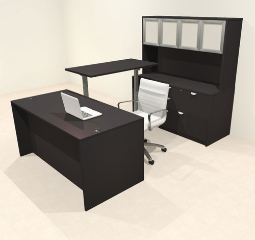 5pcs U Shaped 60"w X 102"d Modern Executive Office Desk, #OT-SUS-UH89