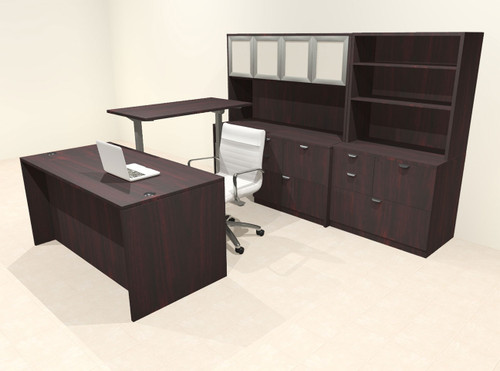 pcs U Shaped 60"w X 102"d Modern Executive Office Desk, #OT-SUS-UH103