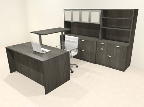 7pcs U Shaped 60"w X 102"d Modern Executive Office Desk, #OT-SUS-UH115