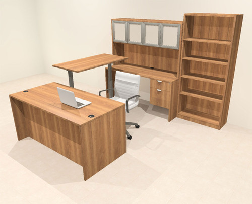 6pcs U Shaped 60"w X 102"d Modern Executive Office Desk, #OT-SUS-UH121