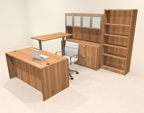 6pcs U Shaped 60"w X 102"d Modern Executive Office Desk, #OT-SUS-UH126