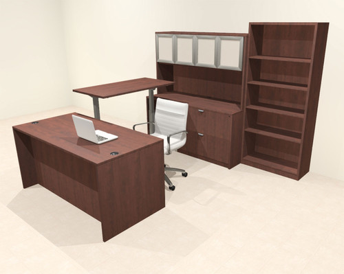 6pcs U Shaped 60"w X 102"d Modern Executive Office Desk, #OT-SUS-UH127