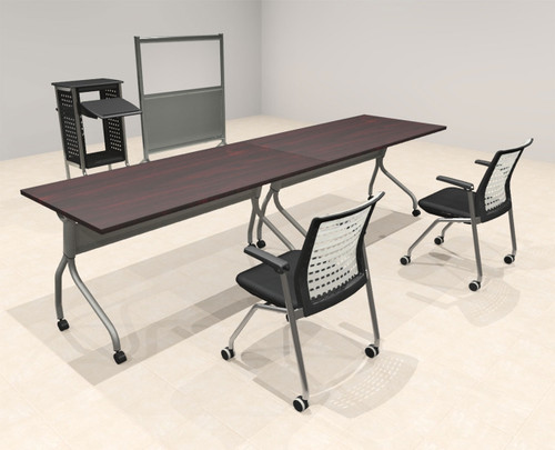 2pcs I Shape 10' Feet Nesting Training / Conference Table, #OT-SUL-T3-A