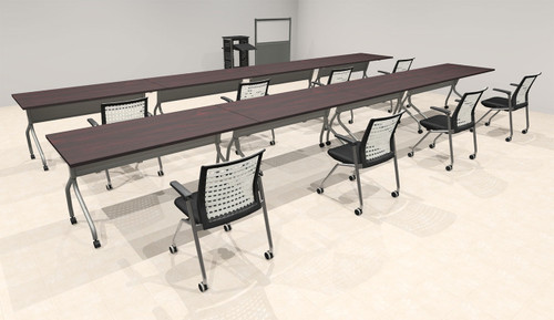 8pcs I Shape 20' Feet Nesting Training / Conference Table, #OT-SUL-T33-A