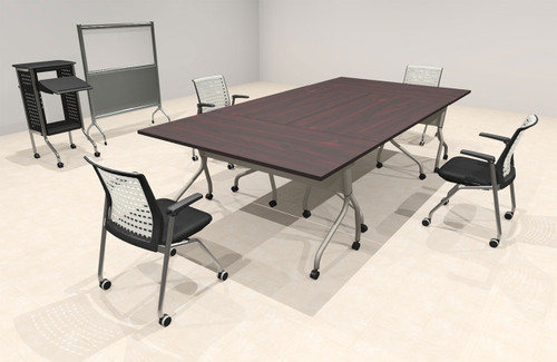 4pcs RETANGULAR Shape 10' Feet Nesting Training / Conference Table, #OT-SUL-T13-B