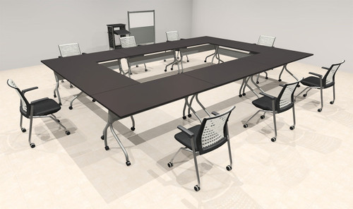 8pcs O Shape 15' Feet Nesting Training / Conference Table, #OT-SUL-T34-B