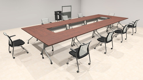 9pcs O Shape 20' Feet Nesting Training / Conference Table, #OT-SUL-T37-B