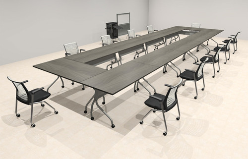 11pcs O Shape 20' Feet Nesting Training / Conference Table, #OT-SUL-T50-B