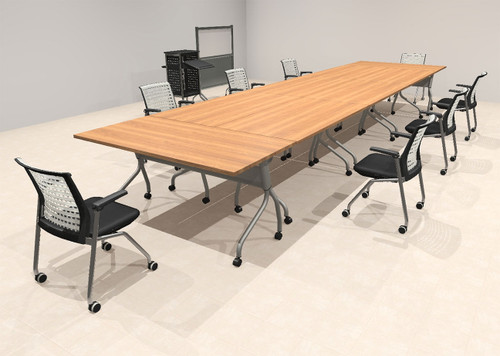 8pcs RETANGULAR Shape 20' Feet Nesting Training / Conference Table, #OT-SUL-T31-C