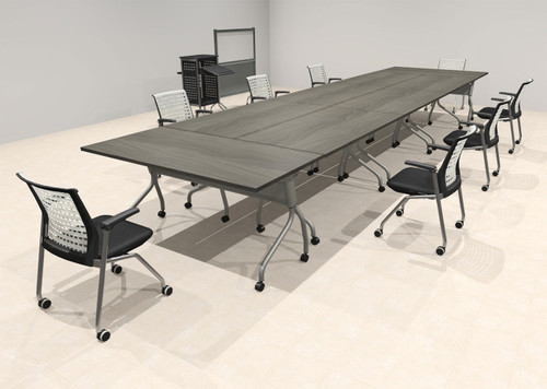 8pcs RETANGULAR Shape 20' Feet Nesting Training / Conference Table, #OT-SUL-T35-C