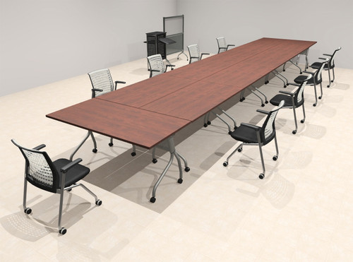 10pcs RETANGULAR Shape 25' Feet Nesting Training / Conference Table, #OT-SUL-T42-C