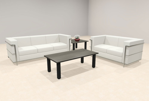 2pcs 5 Person Modern Office LeatherSoft LOVE + SOFA Set, #UF-REG-LSF1-A