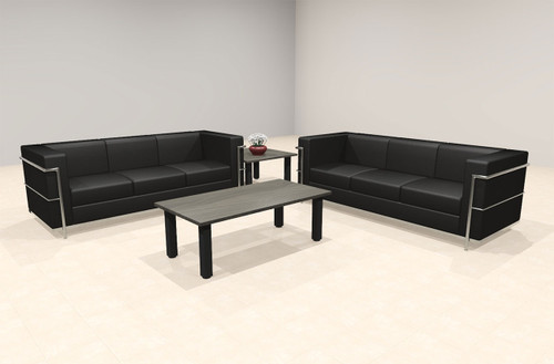 2pcs 6 Person Modern Office LeatherSoft SOFA Set, #UF-REG-SF2-D