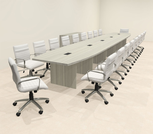 Modern Boat Shaped 22' Feet Conference Table, #OF-CON-C150