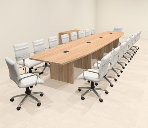 Modern Boat Shaped 20' Feet Conference Table, #OF-CON-C160