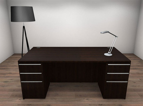 3pc Rectangular Modern Executive Office Desk Set, #CH-VER-D10