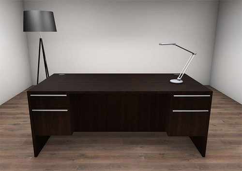 3pc Rectangular Modern Executive Office Desk Set, #CH-VER-D12