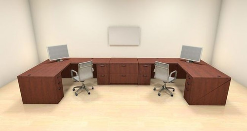 Two Persons Modern Executive Office Workstation Desk Set, #CH-AMB-S66