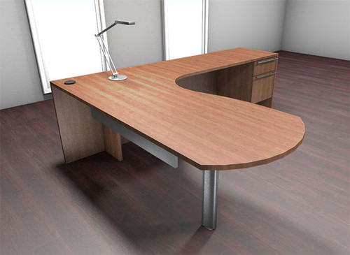 3pc L Shape Modern Executive Office Desk Set, #CH-VER-L1