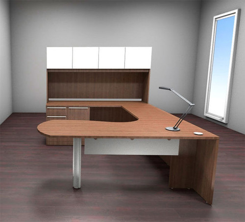 5pc U Shape Modern Contemporary Executive Office Desk Set Al Sed U5