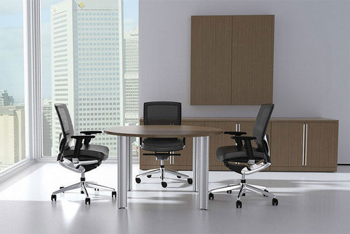 Modern Cotemporary 4' Feet Round Conference Table, #CH-VER-C3