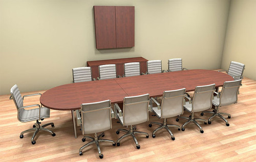 Modern Racetrack 14' Feet Conference Table, #CH-AMB-C20