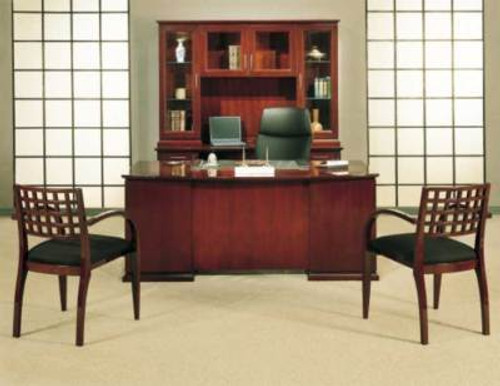 New 7 Pc All Wood Executive Office Desk Set, #CH-EME-D1