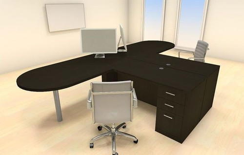 Two Persons Modern Executive Office Workstation Desk Set, #CH-AMB-S18