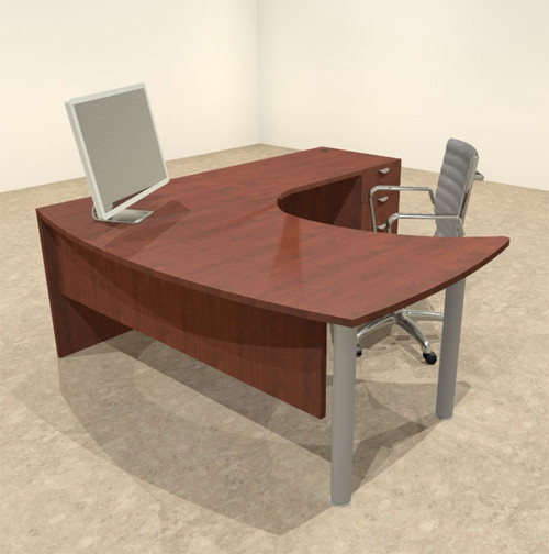 3pc L Shaped Modern Contemporary Executive Office Desk Set, #OF-CON-L15 ...