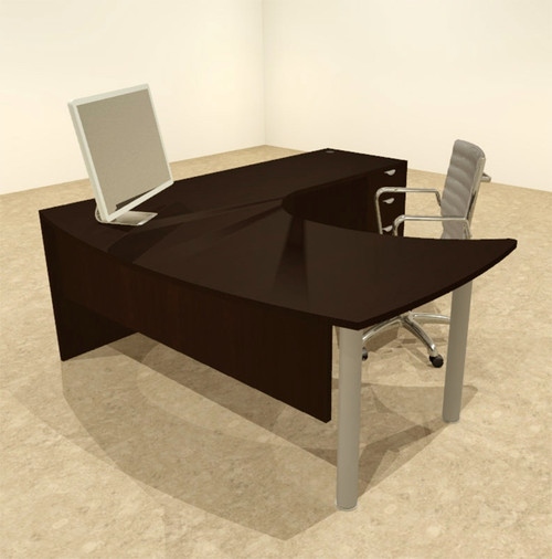 3pc L Shaped Modern Contemporary Executive Office Desk Set, #OF-CON-L15