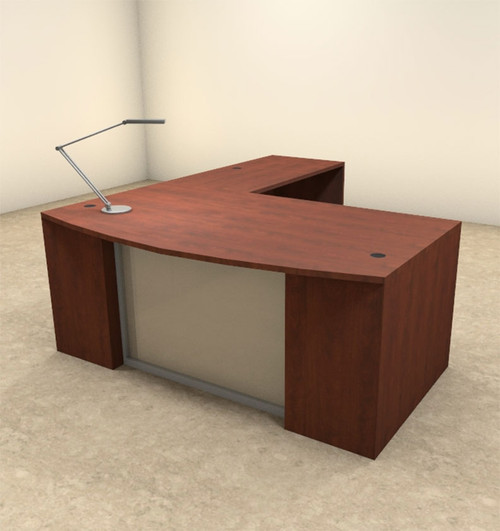 3pc L Shaped Modern Contemporary Executive Office Desk Set, #OF-CON-L62