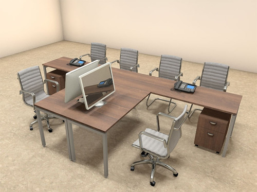 Two Persons Modern Executive Office Workstation Desk Set, #OF-CON-S14