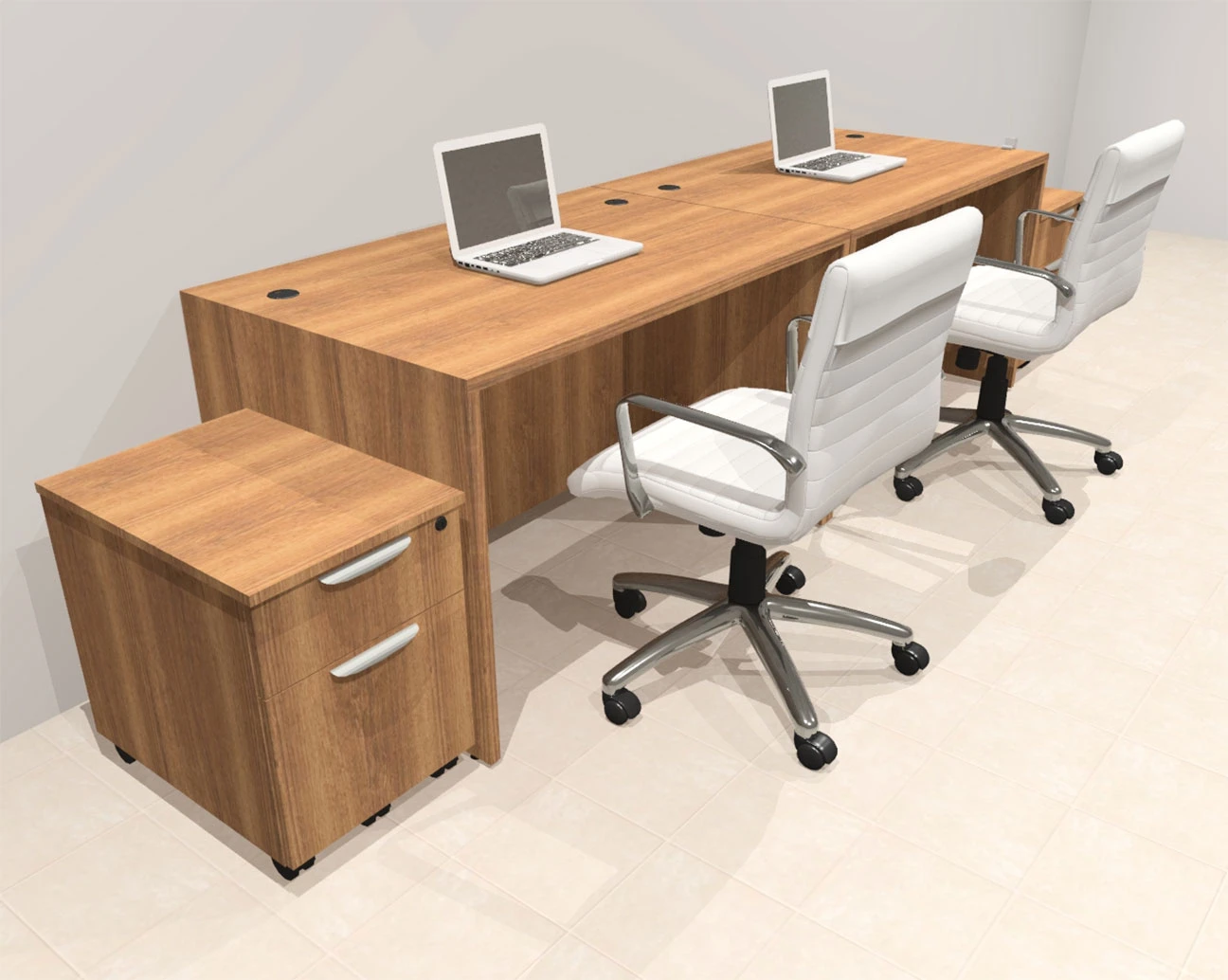 Two Person Modern No Panel Office Workstation Desk Set, #OT-SUS