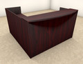 3pc L Shaped Modern Office Reception Desk, #OT-SUL-R7