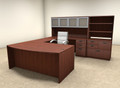 7pc U Shaped Modern Executive Office Desk, #OT-SUL-U46