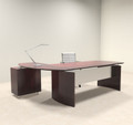 2pc Modern Contemporary L Shaped Executive Office Desk Set, #MT-MED-O5