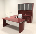 5pc Modern Contemporary U Shape Executive Office Desk Set, #RO-NAP-U5