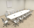 Modern Boat Shaped 16' Feet Conference Table, #OF-CON-C125