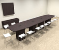 Boat Shape Counter Height 18' Feet Conference Table, #OF-CON-CT29