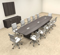 Modern Boat Shapedd 14' Feet Conference Table, #OF-CON-C135