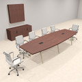 Modern Boat shaped 12' Feet Conference Table, #OF-CON-CW18