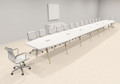 Modern Boat shaped 30' Feet Conference Table, #OF-CON-CW78