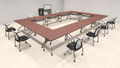 11pcs O Shape 20' Feet Nesting Training / Conference Table, #OT-SUL-T47-C