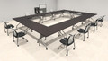 11pcs O Shape 20' Feet Nesting Training / Conference Table, #OT-SUL-T49-C