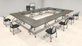 11pcs O Shape 20' Feet Nesting Training / Conference Table, #OT-SUL-T50-C