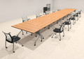 12pcs RETANGULAR Shape 30' Feet Nesting Training / Conference Table, #OT-SUL-T51-C