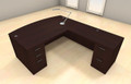 4pc L Shape Modern Executive Office Desk Set, #CH-AMB-L23